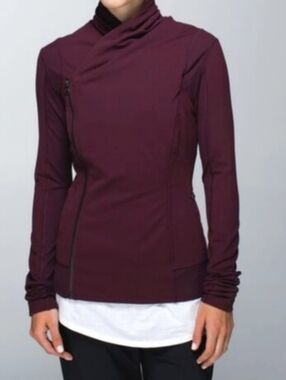 LULULEMON Burgundy Asymmetrical Zip Jacket...6